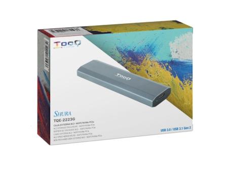 Caja Externa para Disco SSD M.2 NVMe TooQ TQE-2223G/ USB 3.2/ Sin tornillos