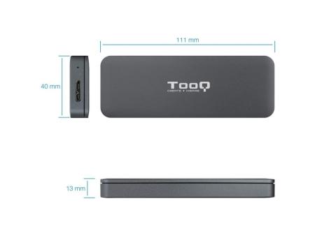 Caja Externa para Disco SSD M.2 SATA TooQ TQE-2281G/ USB 3.0/ Sin tornillos