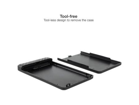 Caja Externa para Disco Duro de 2.5' TooQ TQE-2500B/ USB 3.1/ Sin Tornillos