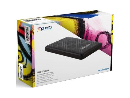 Caja Externa para Disco Duro de 2.5' TooQ TQE-2500B/ USB 3.1/ Sin Tornillos