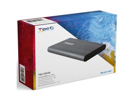 Caja Externa para Disco Duro de 2.5' TooQ TQE-2503G/ USB 3.1/ Sin Tornillos