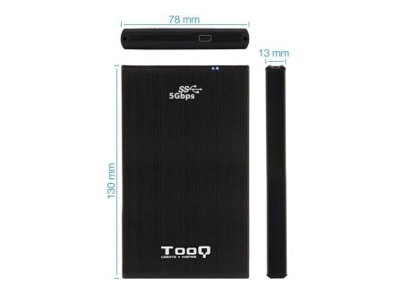 Caja Externa para Disco Duro de 2.5' TooQ TQE-2522B/ USB 3.1