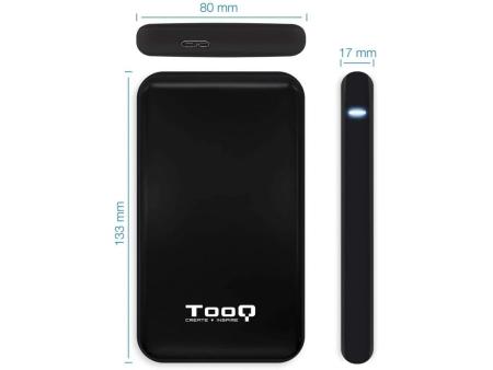 Caja Externa para Disco Duro de 2.5' TooQ TQE-2528B/ USB 3.1/ Sin tornillos