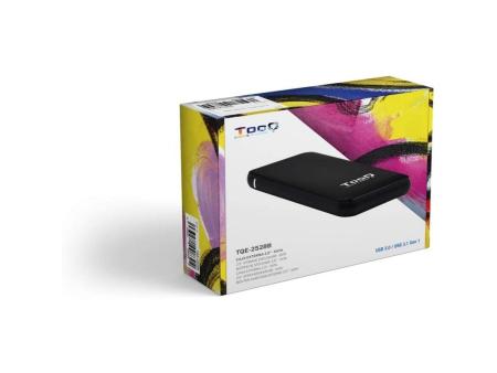 Caja Externa para Disco Duro de 2.5' TooQ TQE-2528B/ USB 3.1/ Sin tornillos