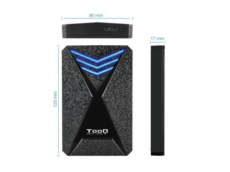 Caja Externa Gaming para Disco Duro de 2.5' TooQ TQE-2550BL/ USB 3.1/ Sin tornillos