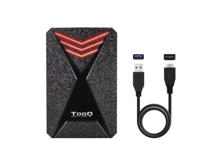 Caja Externa Gaming para Disco Duro de 2.5' TooQ TQE-2550RGB/ USB 3.1/ Sin tornillos