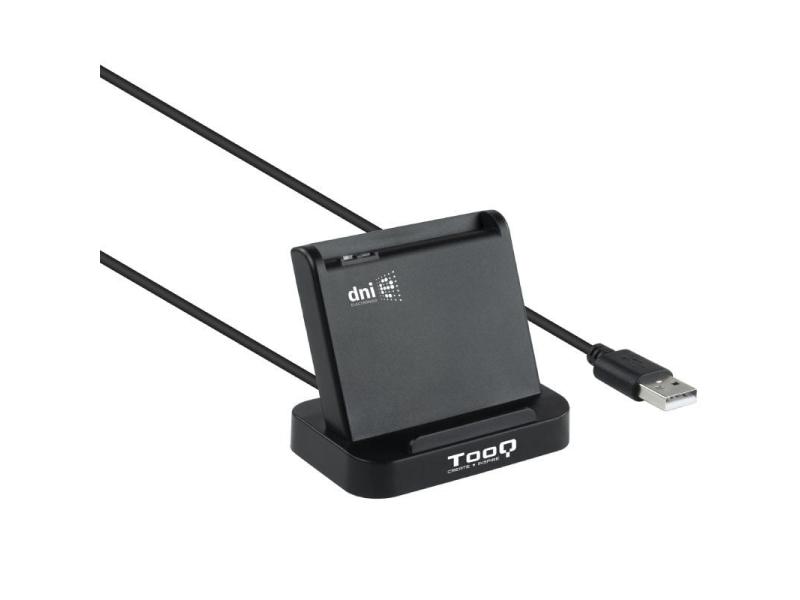 Lector de DNI TooQ TQR-220B/ USB 2.0/ Negro