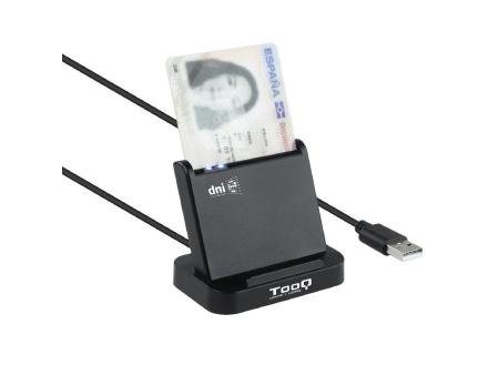 Lector de DNI TooQ TQR-220B/ USB 2.0/ Negro