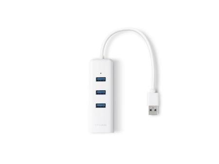 Hub USB 3.0 TP-Link UE330/ 3xUSB/ 1xRJ45/ Blanco