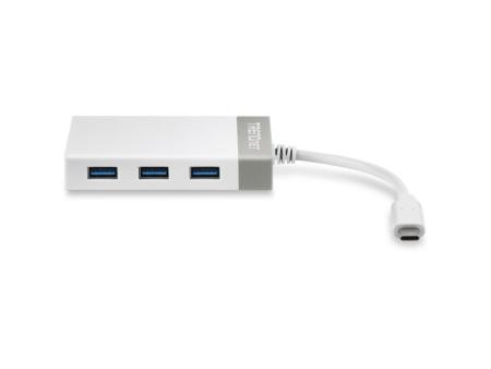 Hub USB Tipo-C Trendnet TUC-H4E/ 4xUSB/ Blanco y Gris