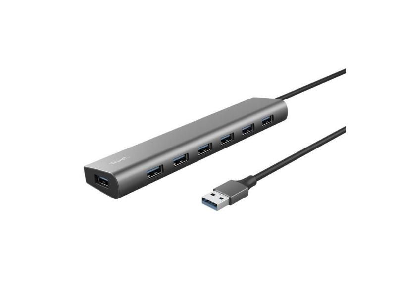 Hub USB 3.2 Gen1 Trust Halyx/ 7xUSB/ 1xUSB-C