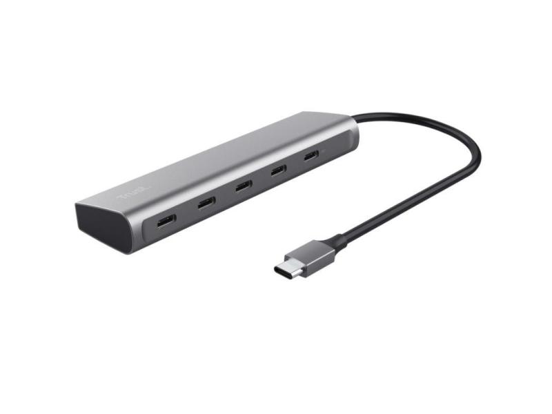 Hub USB Tipo-C Trust Halyx/ 4xUSB Tipo-C/ 1xUSB Tipo-C PD