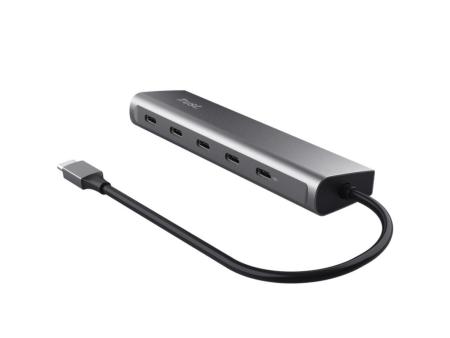 Hub USB Tipo-C Trust Halyx/ 4xUSB Tipo-C/ 1xUSB Tipo-C PD