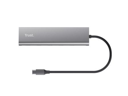 Hub USB Tipo-C Trust Halyx/ 4xUSB Tipo-C/ 1xUSB Tipo-C PD