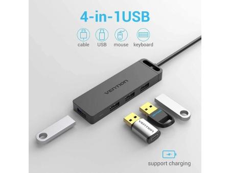 Hub USB 3.0 Vention CHLBB/ 4xUSB/ 1xMicroUSB PD