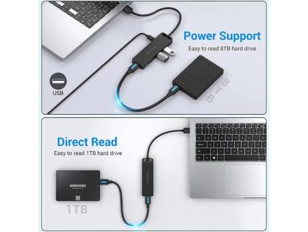 Hub USB 3.0 Vention CHLBB/ 4xUSB/ 1xMicroUSB PD