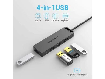 Hub USB 3.0 Vention CHLBD/ 4xUSB/ MicroUSB PD/ 50cm