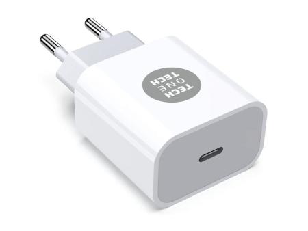 Cargador de Pared Tech One Tech TEC2260/ 1xUSB Tipo-C/ 20W