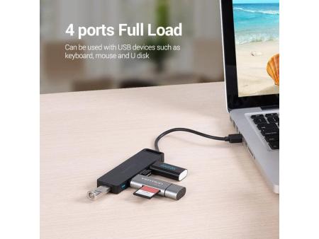 Hub USB 2.0 Vention CHMBD/ 4xUSB/ 50cm