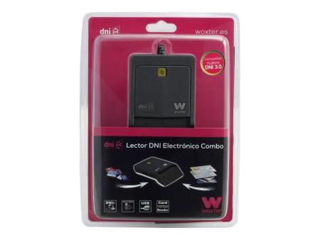 Lector de DNI y Tarjetas Woxter Combo PE26-025/ Negro