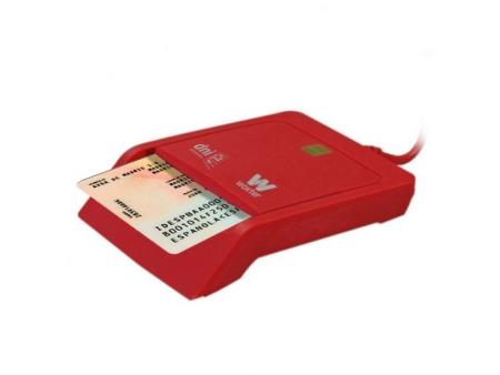 Lector de DNI Woxter PE26-145/ Rojo