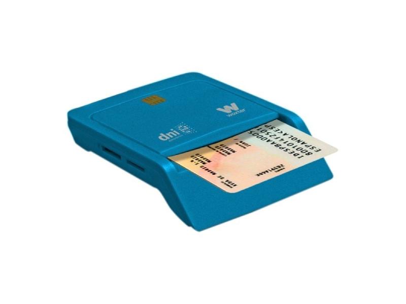 Lector de DNI y Tarjetas Woxter Combo PE26-146/ Azul/ USB 2.0