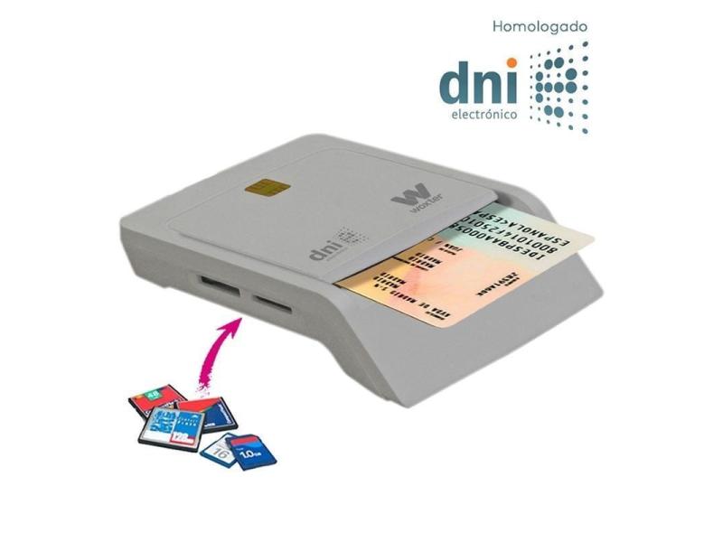 Lector de DNI y Tarjetas Woxter PE26-147/ Blanco/ USB 2.0