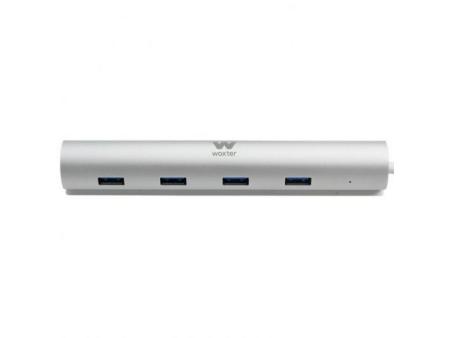 Hub USB 3.0 con Alimentación Externa Woxter HUB 73 PE26-142/ 7xUSB/ Gris