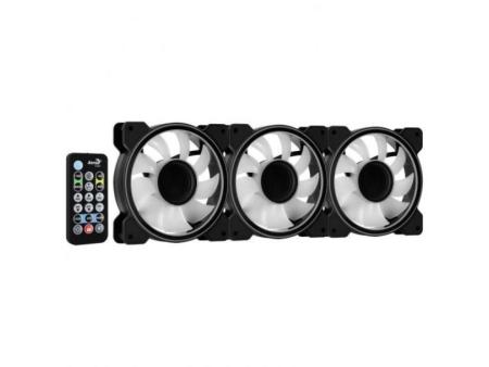 Pack 3 Ventiladores Aerocool Mirage 12 ARGB Pro/ 12cm + H66F HUB + Mando a Distancia