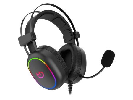 Auriculares Gaming con Micrófono Hiditec Erys ARGB/ Jack 3.5/ Negros