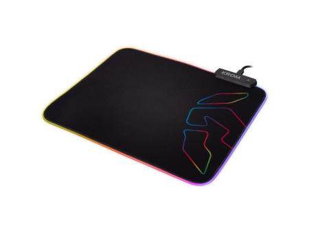 Alfombrilla Krom Knout RGB con Iluminación LED/ 320 x 270 x 3 mm