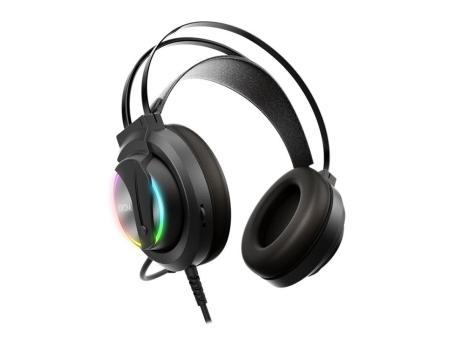 Auriculares Gaming con Micrófono Krom Kappa/ Jack 3.5/ USB 2.0/ Negros