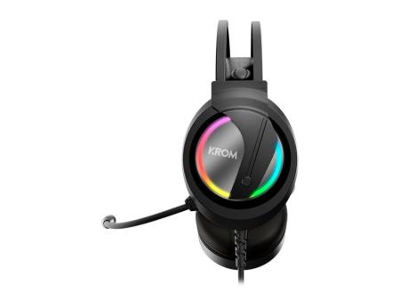 Auriculares Gaming con Micrófono Krom Kappa/ Jack 3.5/ USB 2.0/ Negros