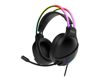 Auriculares Gaming con Micrófono Krom Klaim/ Jack 3.5/ USB 2.0/ Negros