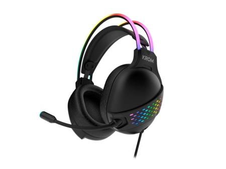 Auriculares Gaming con Micrófono Krom Klaim/ Jack 3.5/ USB 2.0/ Negros