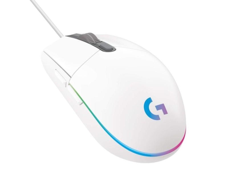 Ratón Gaming Logitech G102 Lightsync/ Hasta 8000 DPI/ Blanco