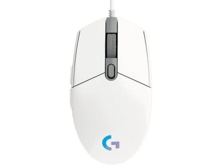 Ratón Gaming Logitech G102 Lightsync/ Hasta 8000 DPI/ Blanco