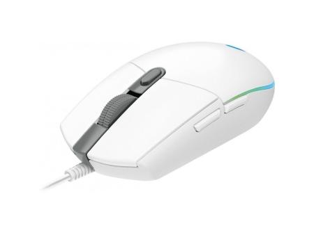 Ratón Gaming Logitech G102 Lightsync/ Hasta 8000 DPI/ Blanco