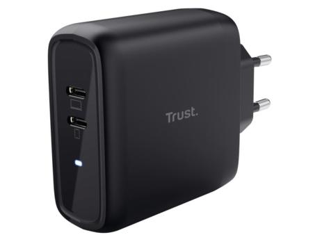 Cargador de Pared Trust Maxo 65W 2P/ 2xUSB Tipo-C/ 65W