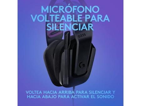 Auriculares Gaming con Micrófono Logitech G335/ Jack 3.5/ Negros