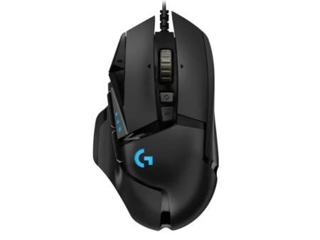 Ratón Gaming Logitech G502 Hero/ Hasta 25600 DPI/ Negro