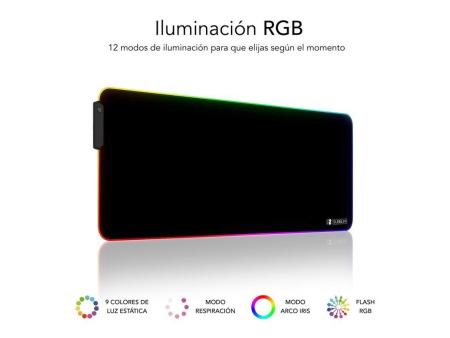 Alfombrilla Subblim MP-02RGB01 LED RGB XL/ 800 x 300 x 4 mm