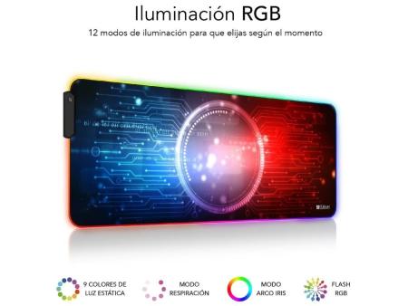 Alfombrilla Subblim SUBMP-02RGB12 LED RGB Chip XL/ 800 x 300 x 4 mm