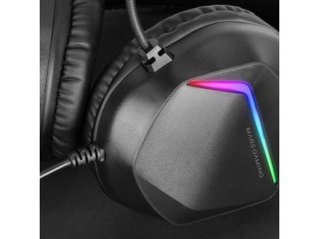 Auriculares Gaming con Micrófono Mars Gaming MH122/ Jack 3.5/ Negros