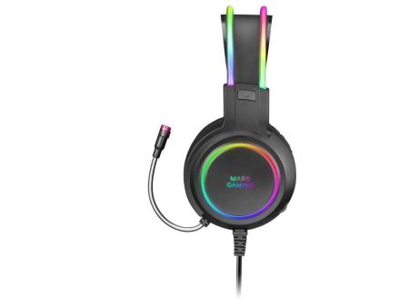 Auriculares Gaming con Micrófono Mars Gaming MHRGB/ Jack 3.5/ Negros