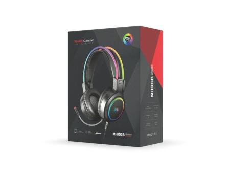 Auriculares Gaming con Micrófono Mars Gaming MHRGB/ Jack 3.5/ Negros