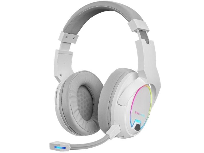 Auriculares Gaming Inalámbricos con Micrófono Mars Gaming MHW100/ Jack 3.5/ Blancos