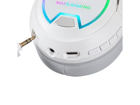 Auriculares Gaming Inalámbricos con Micrófono Mars Gaming MHW100/ Jack 3.5/ Blancos