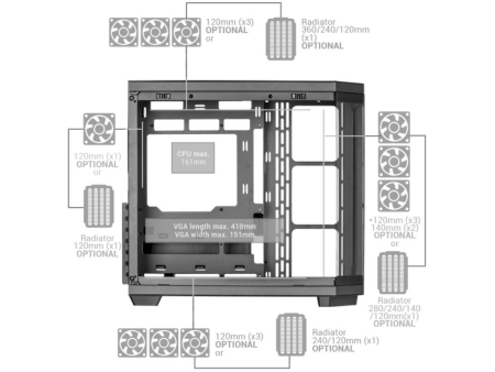 Caja Gaming SemiTorre Mars Gaming MC-3TCORE/ Negra