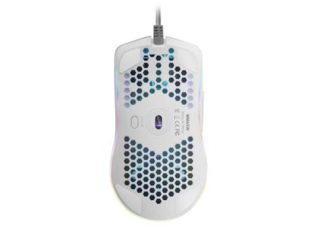 Ratón Gaming Mars Gaming MMAXW/ Hasta 12400DPI/ Blanco